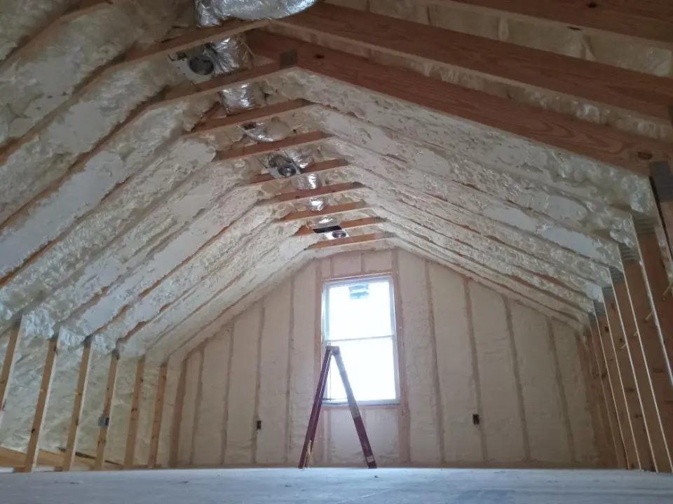 Spray foam roofing application for Crawl Space Insulation project in Beachwood